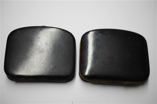 An early 20th century Russian? gun metal and yellow metal somorodok purse,